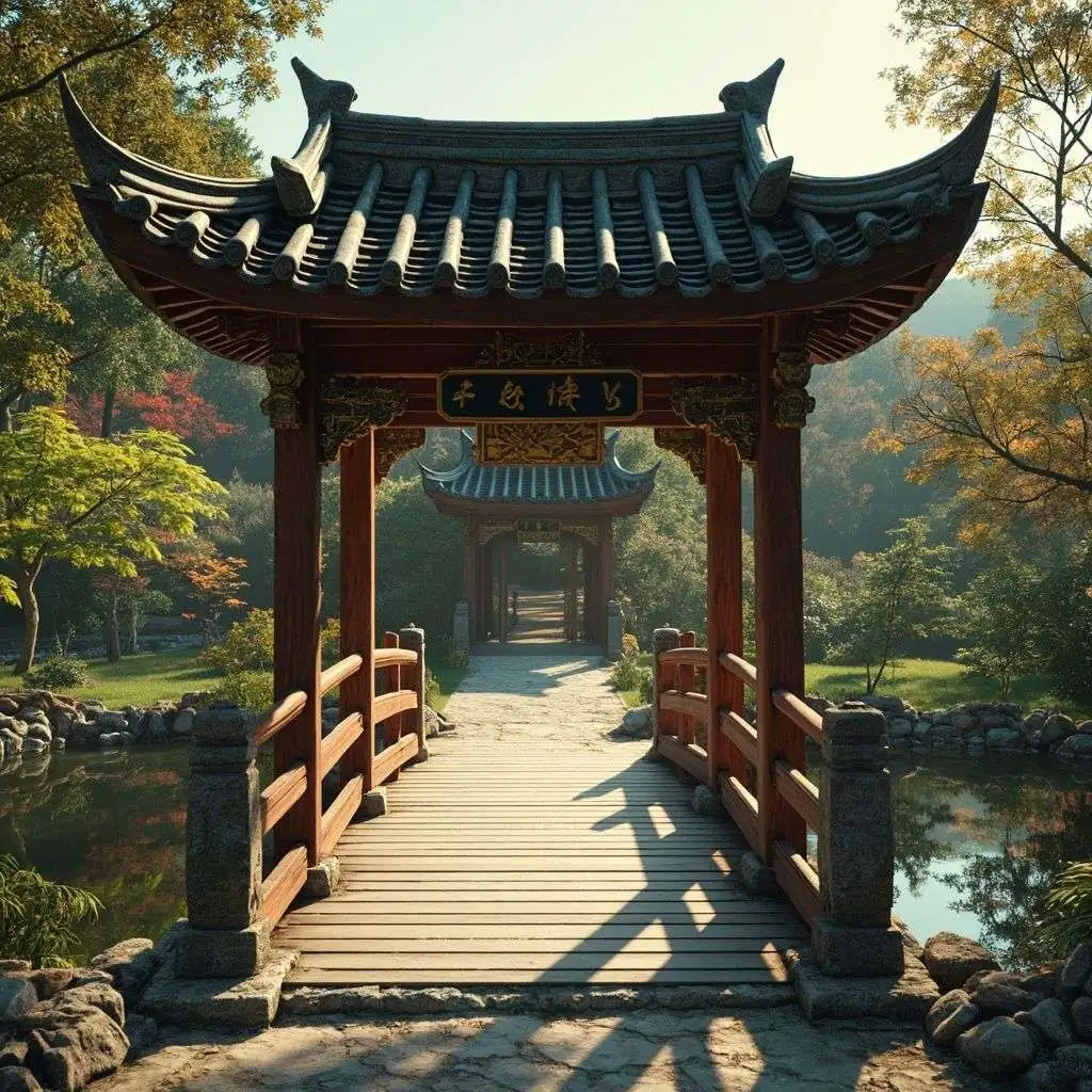 仿古廊桥