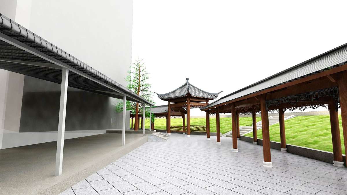古建亭廊