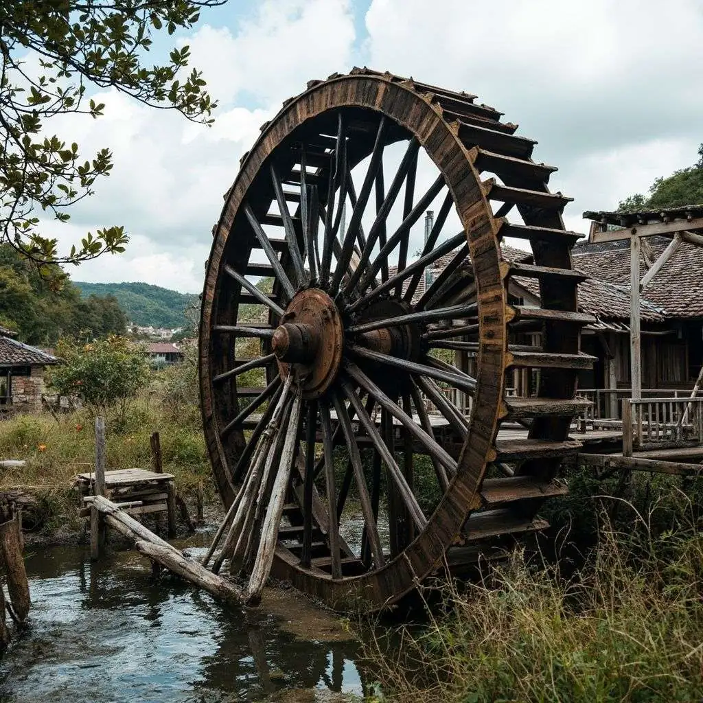 立式钢构水车景区款