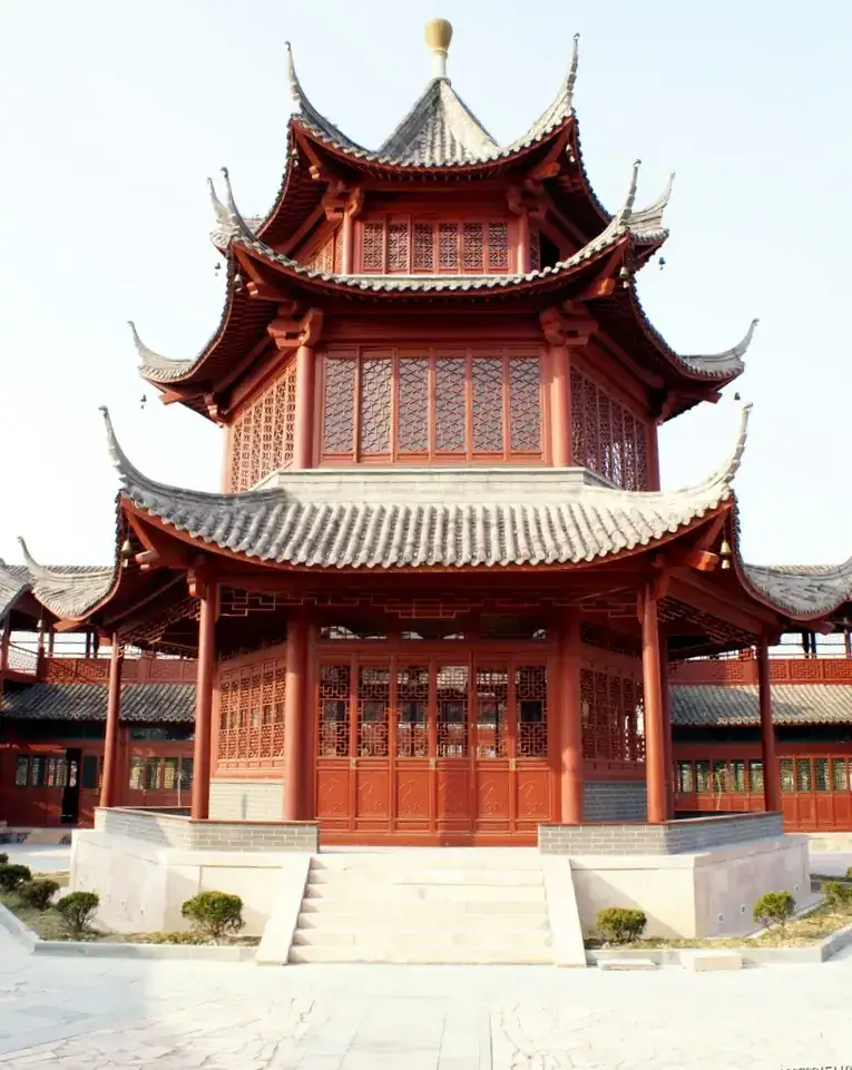 中式传统仿古三层楼阁塔楼-景区古建定制厂家