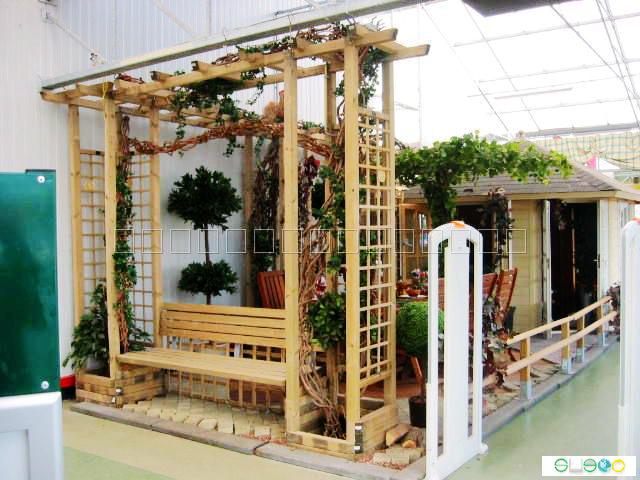 乐山景观小品 防腐木花箱厂家