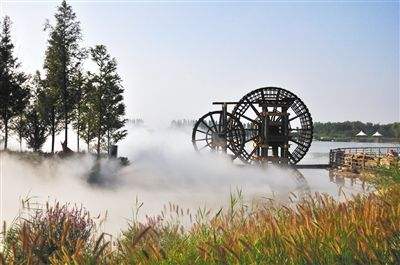 克拉玛依仿古水车景观水车厂家