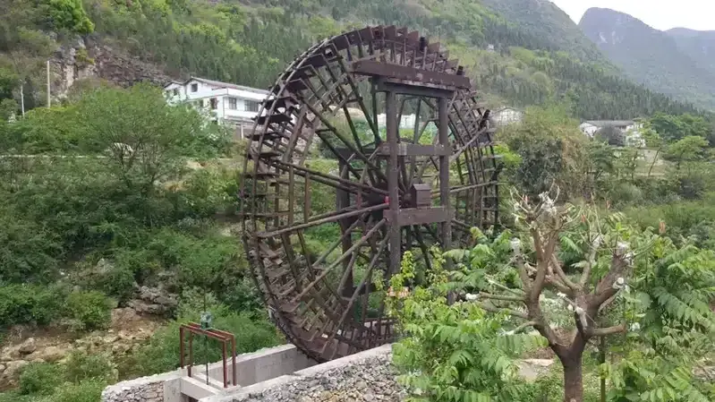 广元仿古水车景观水车厂家