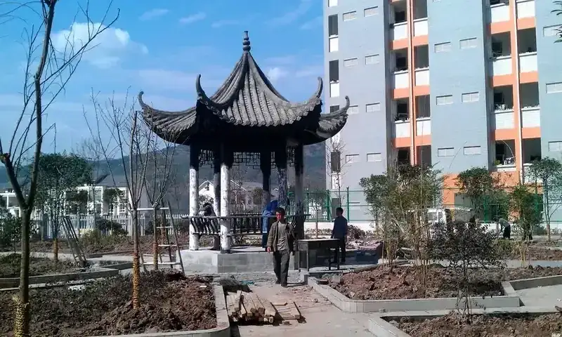 西安 防腐木凉亭 景观小品厂家