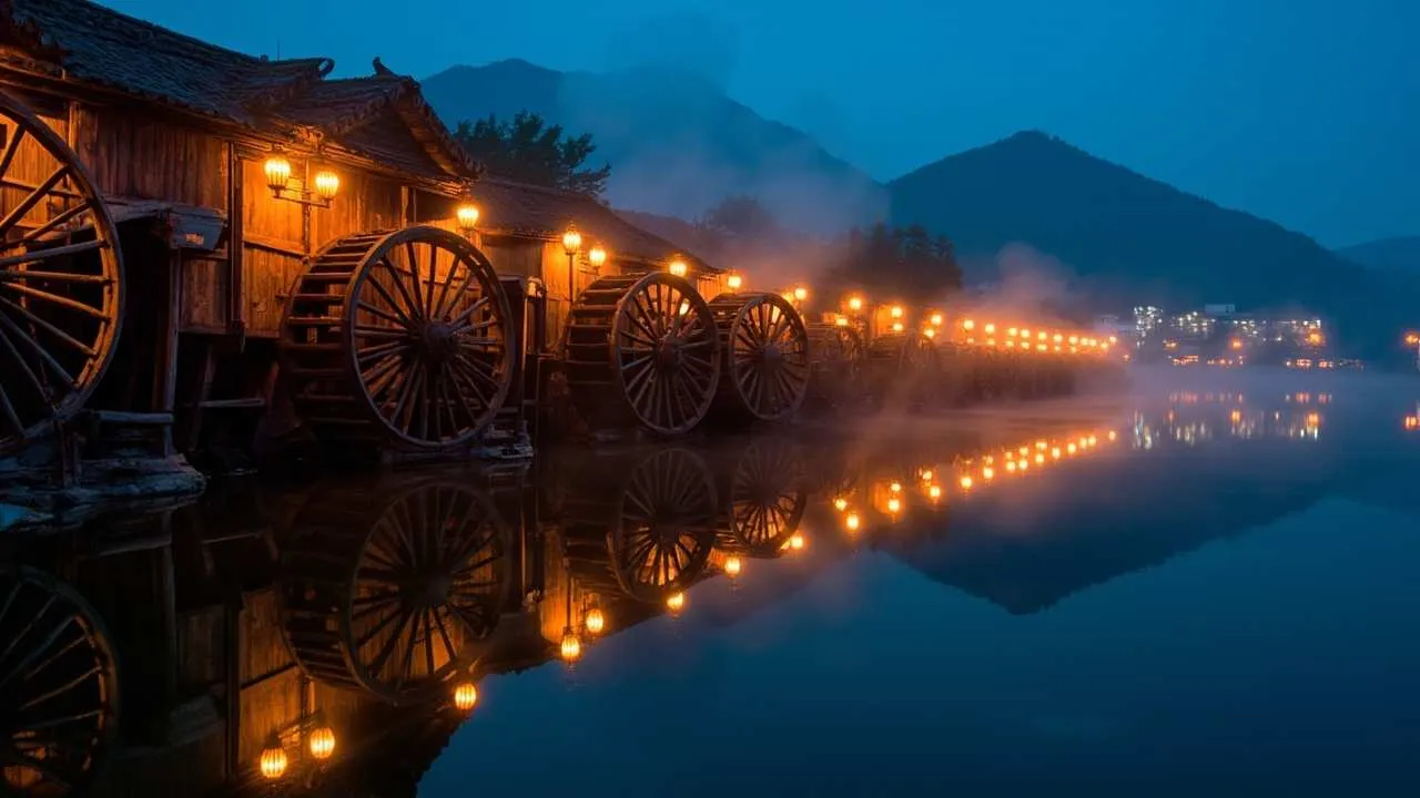 wooden water wheel scenic area custom manufacturer