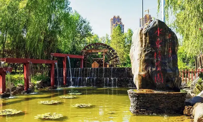 绵阳仿古水车灌溉水车厂家