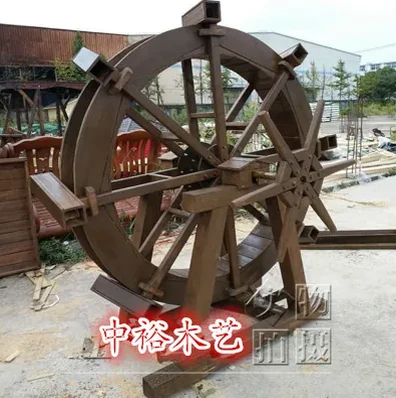 白银仿古水车人力水车 东北景厂家