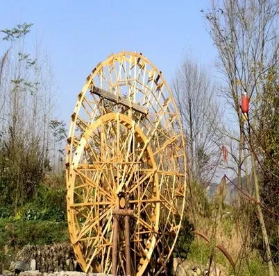 中卫仿古水车景观水车厂家
