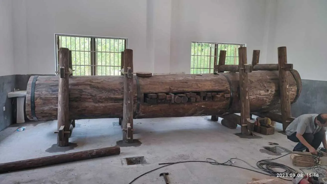甘肃临夏和政县松鸣岩古法榨油水力机械系列榨油机展示传统木作_古法榨油水力机械定制厂家_古法榨油水力机械系列榨油机展示传统木作榫卯机械结构