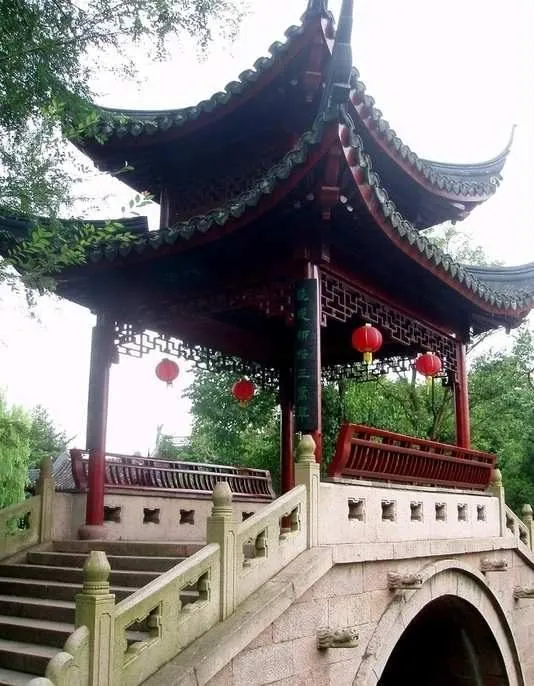 杭州古建亭廊定制价格 六角亭重檐亭木制长廊 48年榫卯工艺