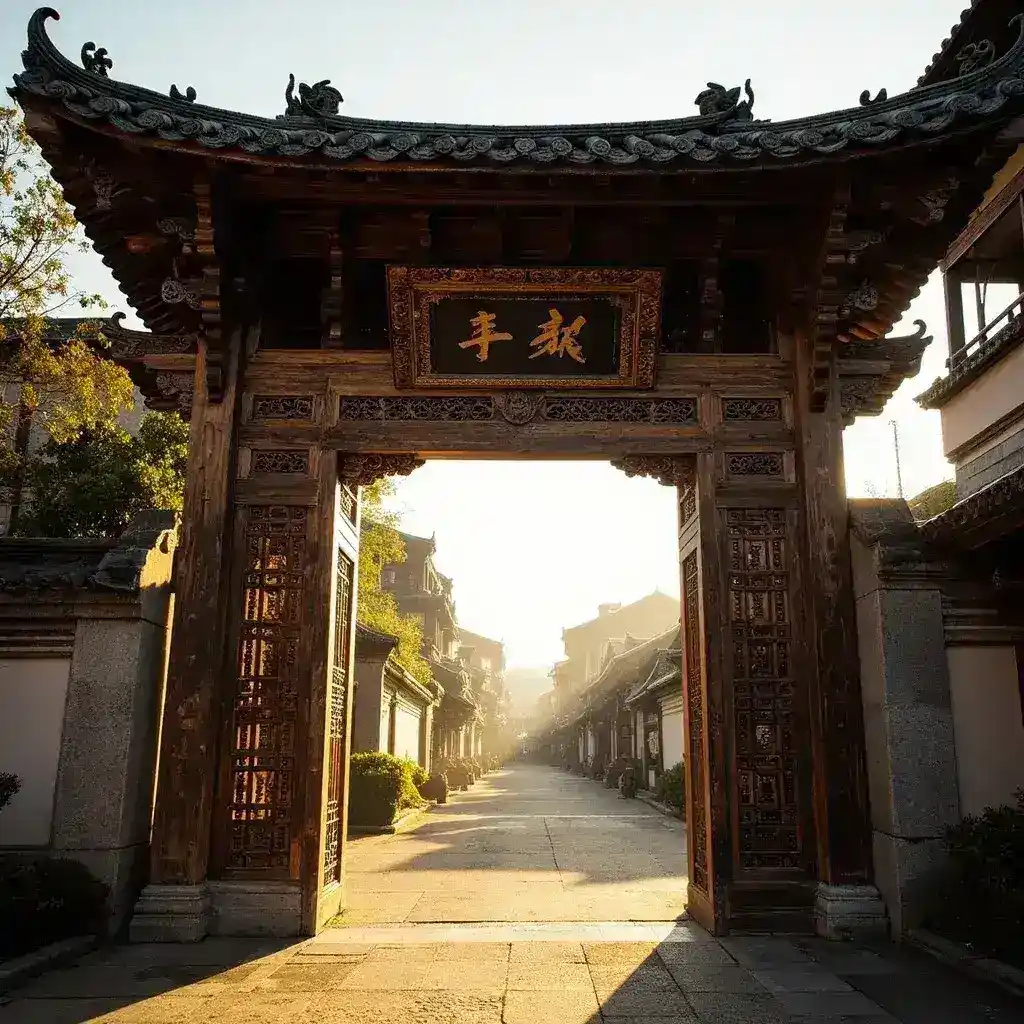 西安仿古牌坊门楼厂家_中式古建牌坊入口门楼_景区古镇定制厂家