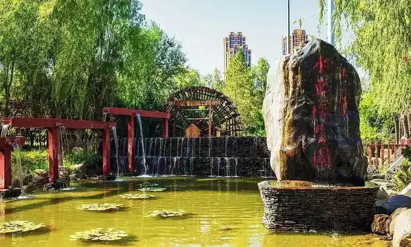 绵阳仿古水车灌溉水车厂家
